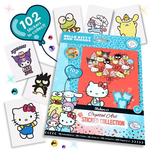 Confezione adesivi hello kitty - adesivi,